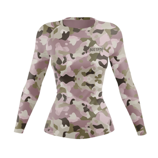 Combat Camo Pink BJJ Rashguard für Damen