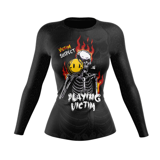 Playing Victim Women's BJJ Rash Guard