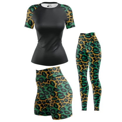 Savannah Leopard Women's BJJ Rash Guard - Shortsleeve