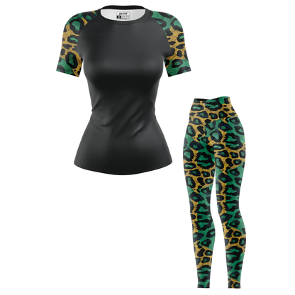Savannah Leopard Women's BJJ Rash Guard - Shortsleeve