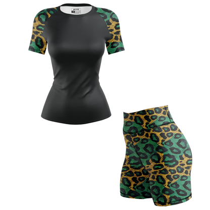 Savannah Leopard Women's BJJ Rash Guard - Shortsleeve