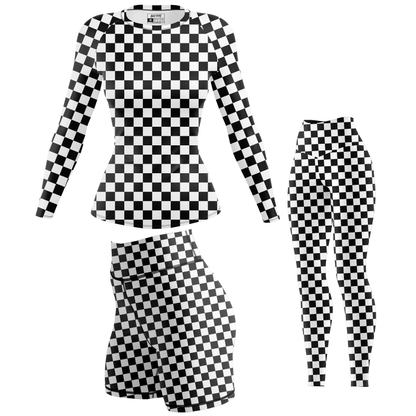 Checkered Women's BJJ Rash Guard