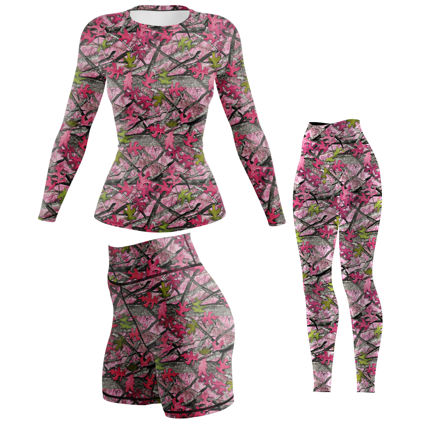 Pink Camo Tree Women's BJJ Rash Guard