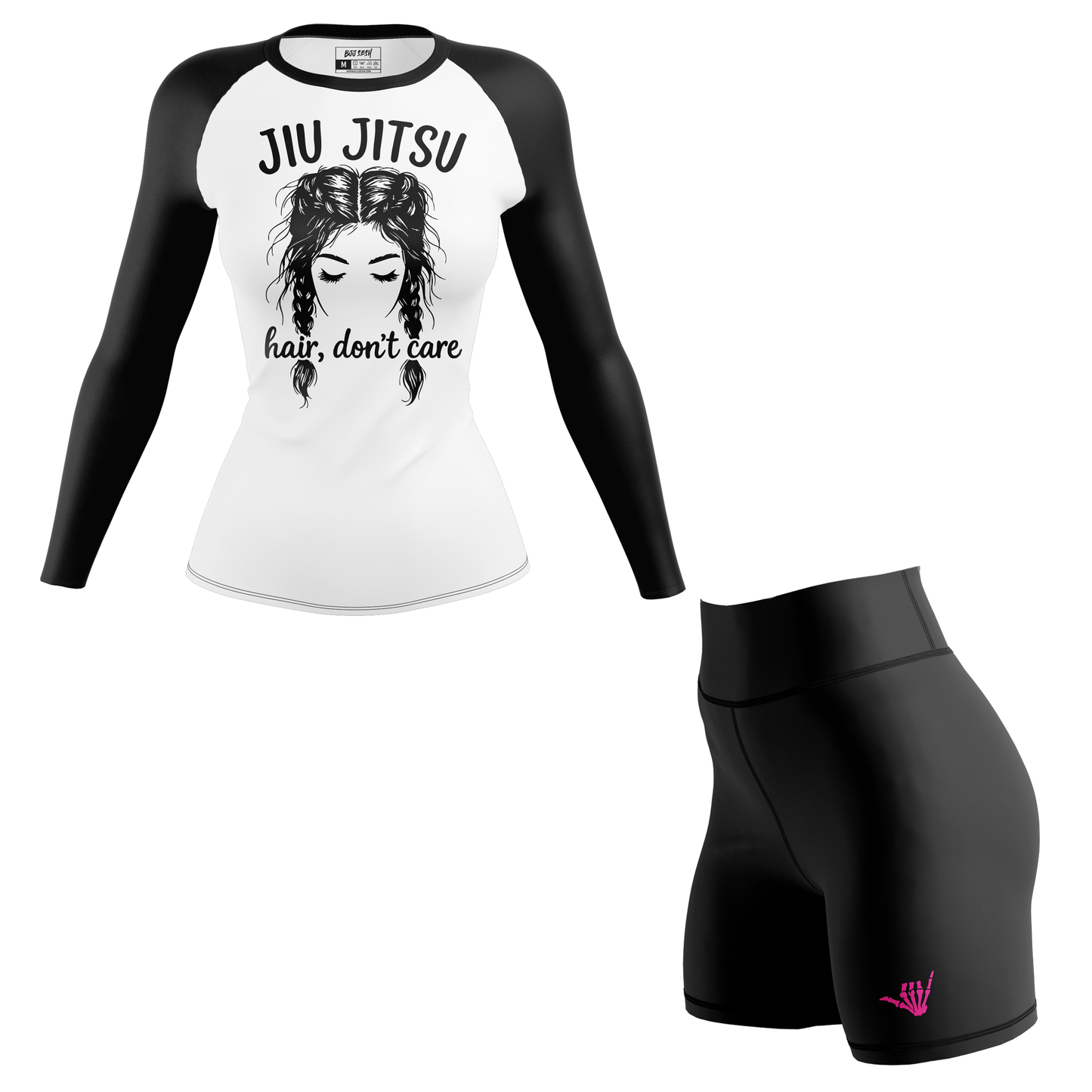 Jiu Jitsu Hair Don't Care Women's BJJ Rash Guard
