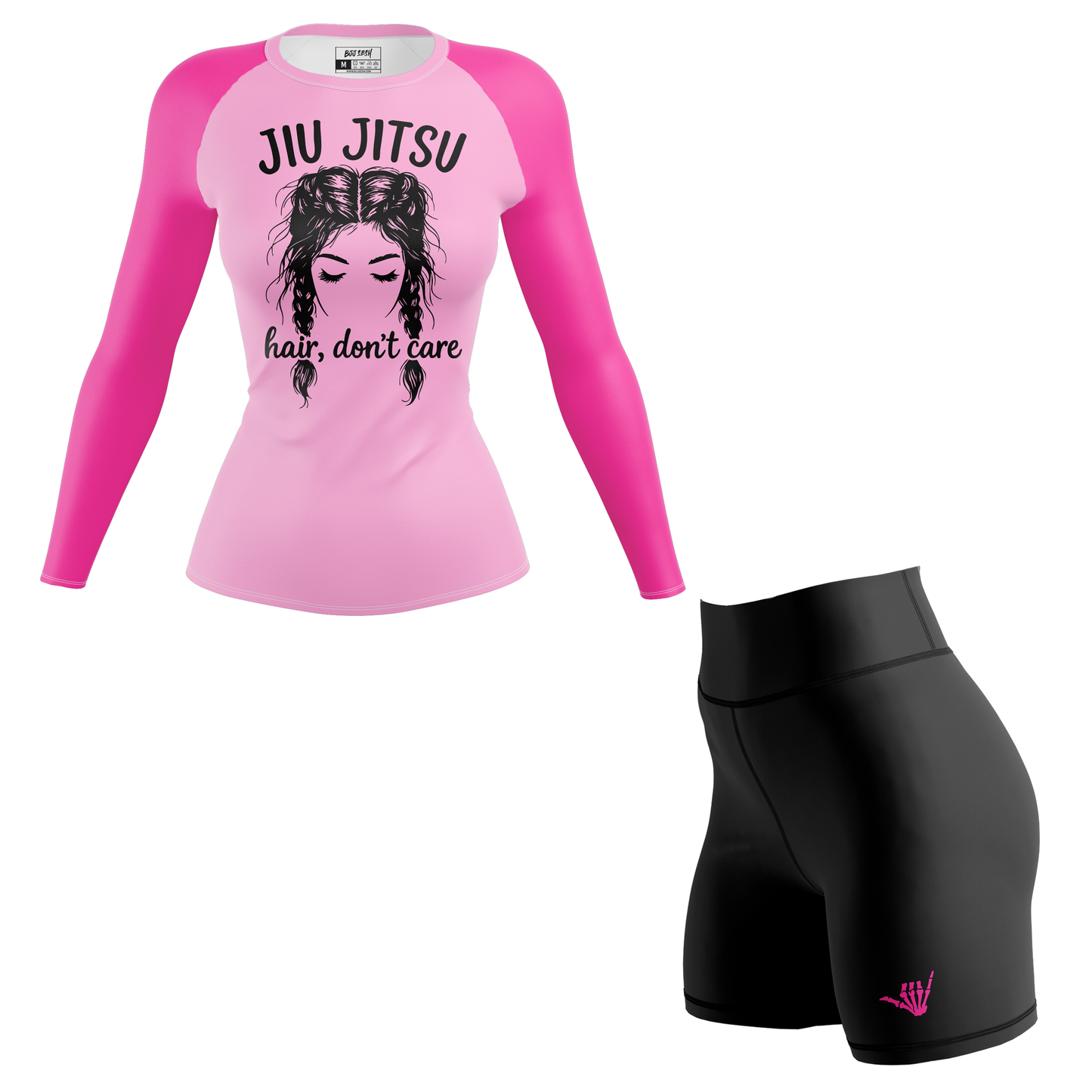 Jiu Jitsu Hair Don't Care Women's BJJ Rash Guard