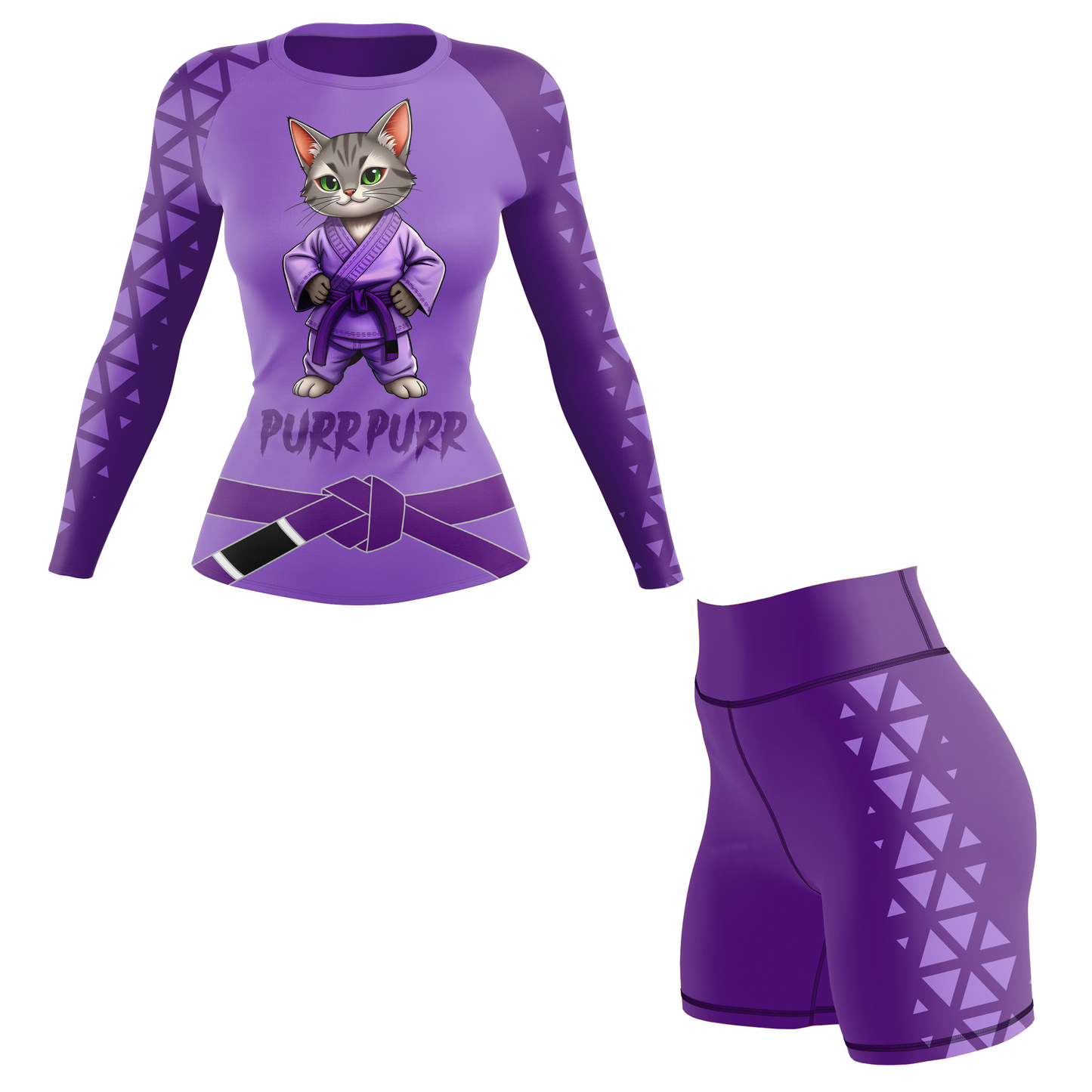 Purr Purr Belt BJJ Rashguard für Damen