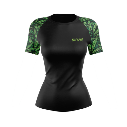 Galactic Mushroom Women's BJJ Rash Guard - Short Sleeve