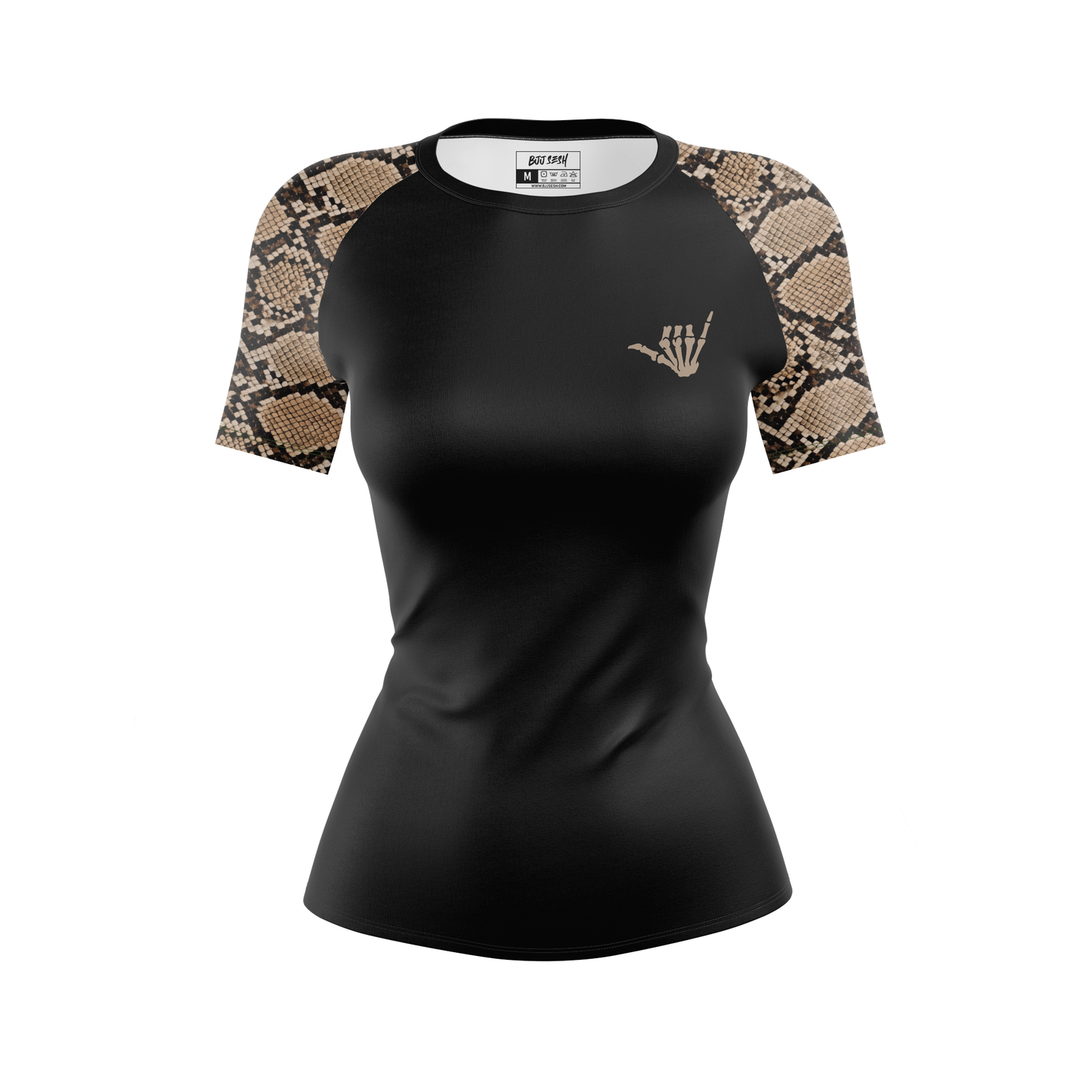 Mid Snakeskin Women's BJJ Rash Guard - Short Sleeve