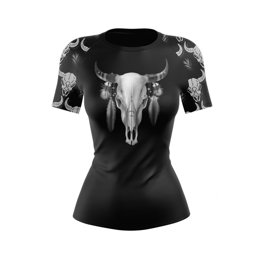 Boho Bull Women's BJJ Rash Guard - Shortsleeve