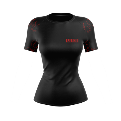 Flame Women's BJJ Rash Guard - Shortsleeve