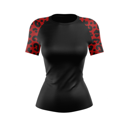 Camiseta de protección contra erupciones de BJJ para mujer Leopard Strike