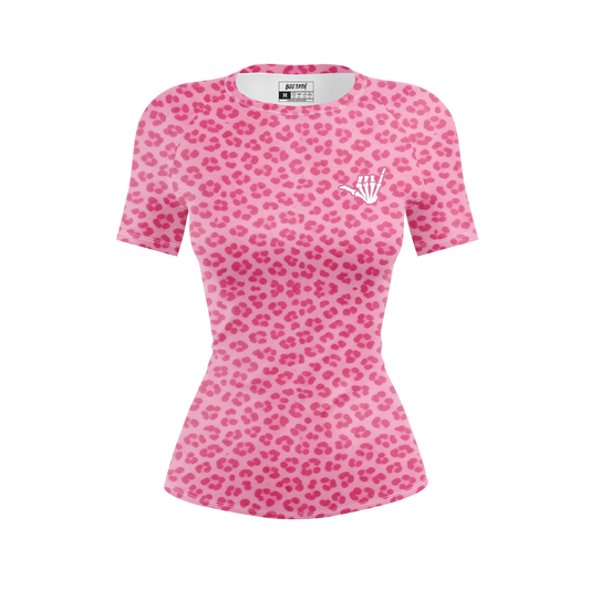 Pink Predator Women's BJJ Rash Guard - Short Sleeve