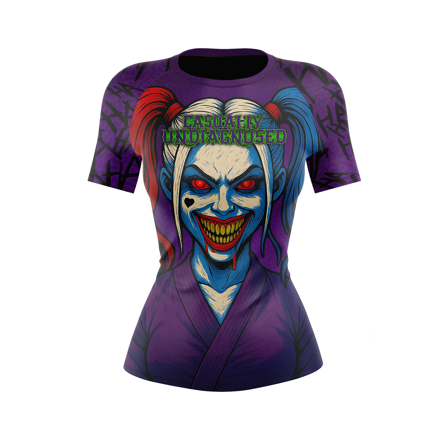 Casually Undiagnosed Women's BJJ Rash Guard - Short Sleeve