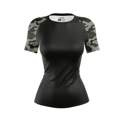 Camouflage Women’s BJJ Rash Guard - Short Sleeve