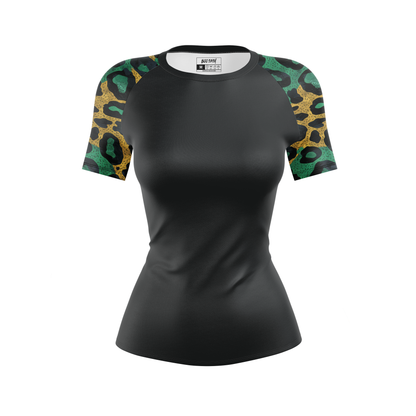 Savannah Leopard Women's BJJ Rash Guard - Shortsleeve