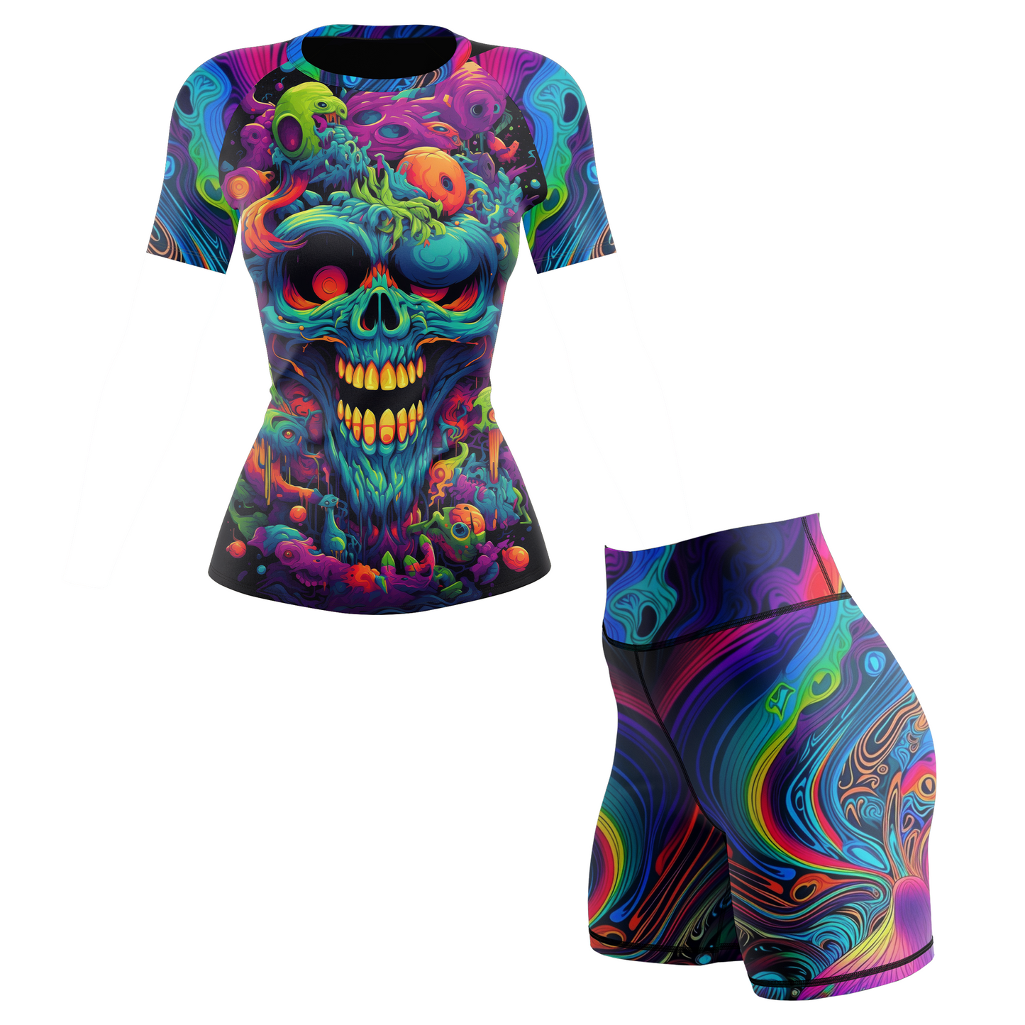 Psychedelic Lock Women's BJJ Spats Shorts