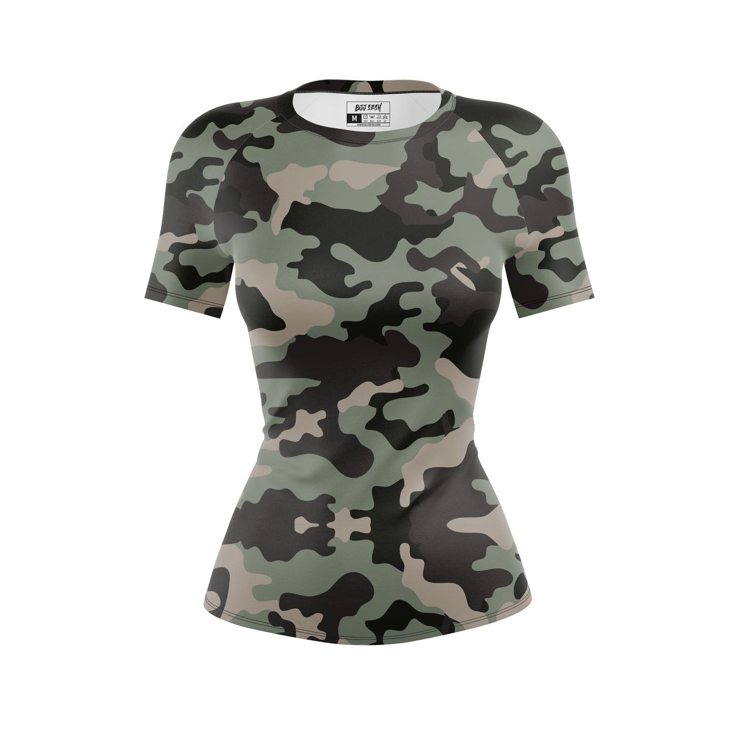 Camouflage Women’s BJJ Rash Guard - Short Sleeve