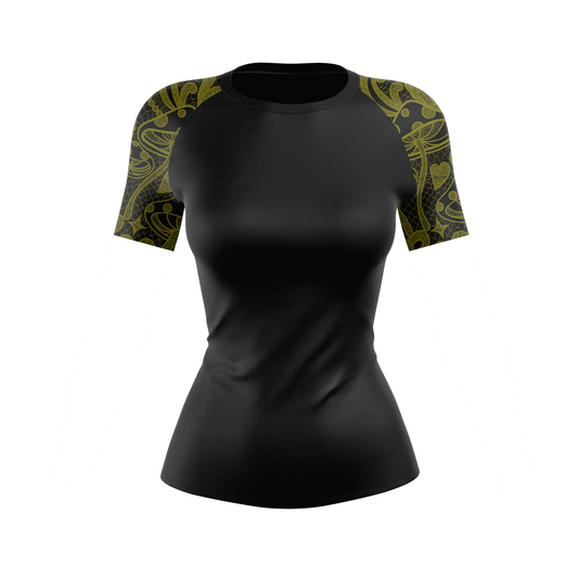 Neon Mushroom Women's BJJ Rash Guard - Shortsleeve