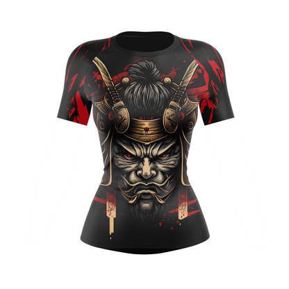 Samurai Warrior Women's BJJ Rash Guard - Short Sleeve