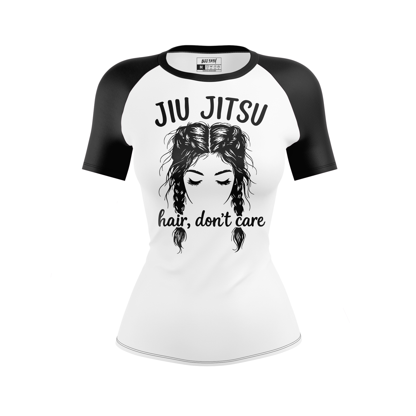 Jiu Jitsu Hair Don't Care Women's BJJ Rash Guard - Short Sleeve