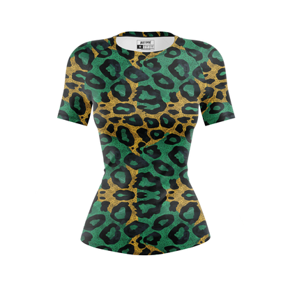 Savannah Leopard Women's BJJ Rash Guard - Shortsleeve