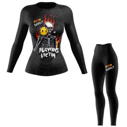 Playing Victim Women's BJJ Rash Guard