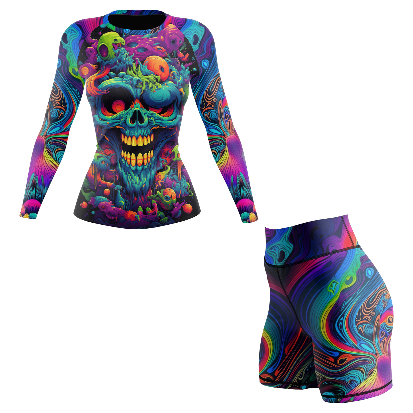 Psychedelic Lock Women's BJJ Spats Shorts