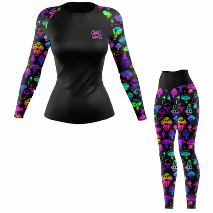 Psychedelic Mushroom Women's BJJ Rash Guard