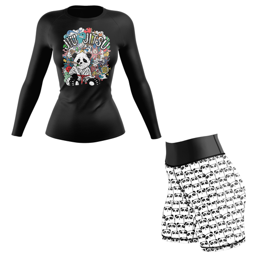 Panda Doodle BJJ Rashguard für Damen