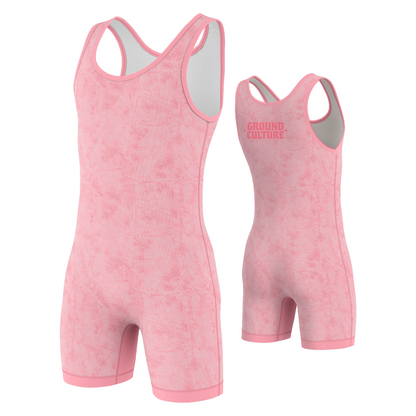 Pink Forest Camo Wrestling Singlet