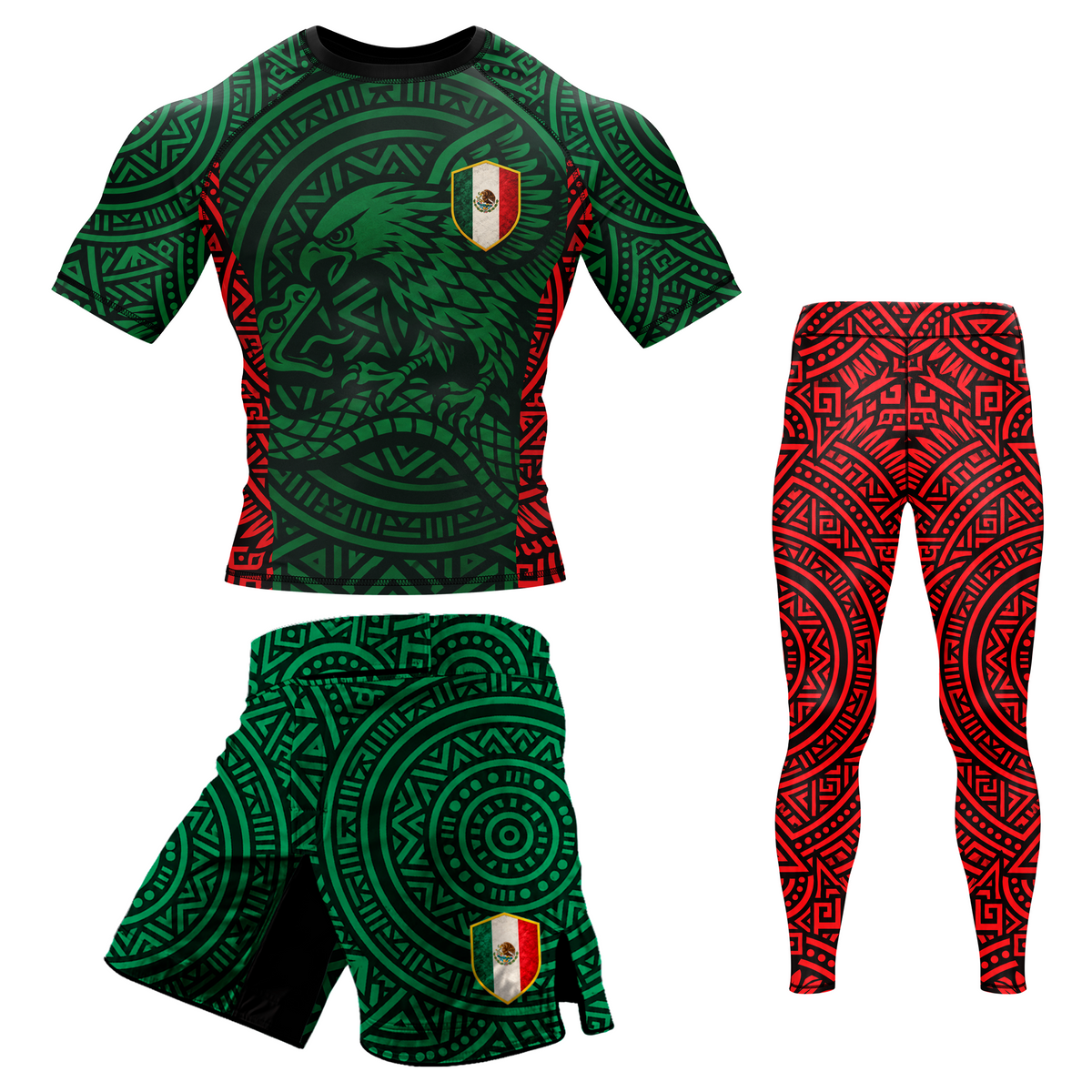 Mexico BJJ Rash Guard - Short Sleeve