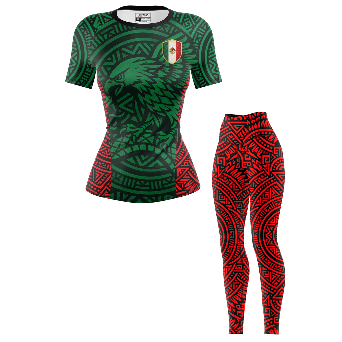 Mexico Women's BJJ Rash Guard - Short Sleeve