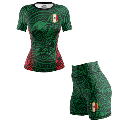 Mexico Women's BJJ Rash Guard - Short Sleeve