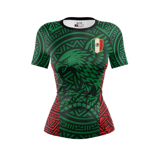 Mexico Women's BJJ Rash Guard - Short Sleeve